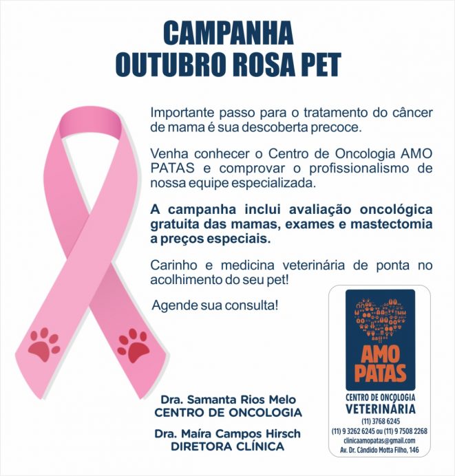 Campanha Outubro Rosa Pet