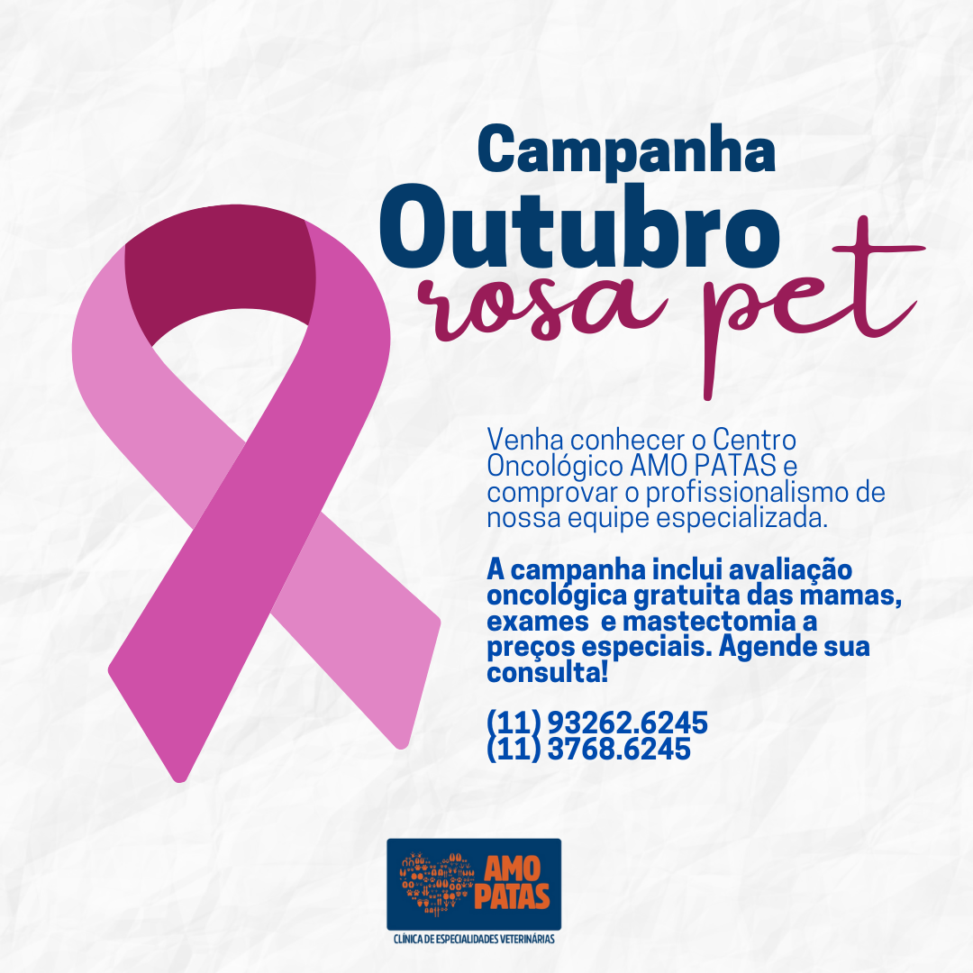 Campanha Outubro rosa pet